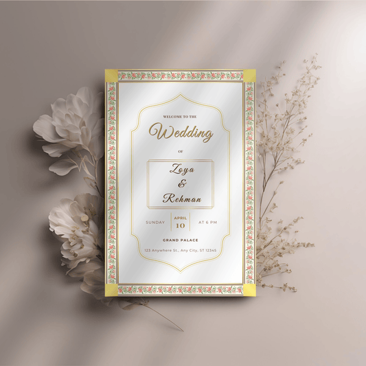 Ethereal Gold Blossom Invitation